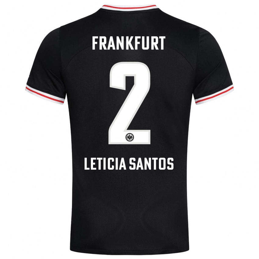 Herren Letícia Santos De Oliveira #2 Schwarz Auswärtstrikot Trikot 2023/24 T-Shirt Österreich