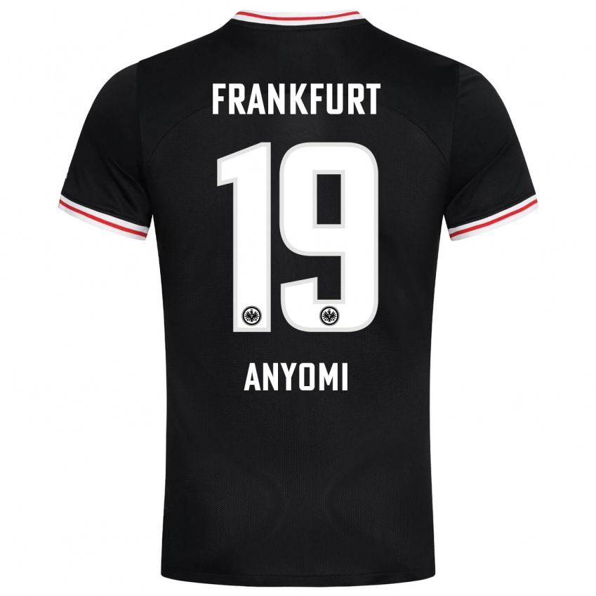 Herren Nicole Anyomi #19 Schwarz Auswärtstrikot Trikot 2023/24 T-Shirt Österreich