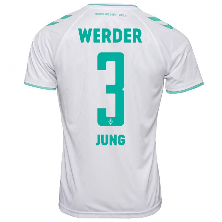 Herren Anthony Jung #3 Weiß Auswärtstrikot Trikot 2023/24 T-Shirt Österreich