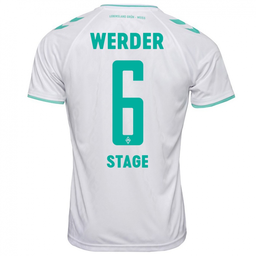 Herren Jens Stage #6 Weiß Auswärtstrikot Trikot 2023/24 T-Shirt Österreich