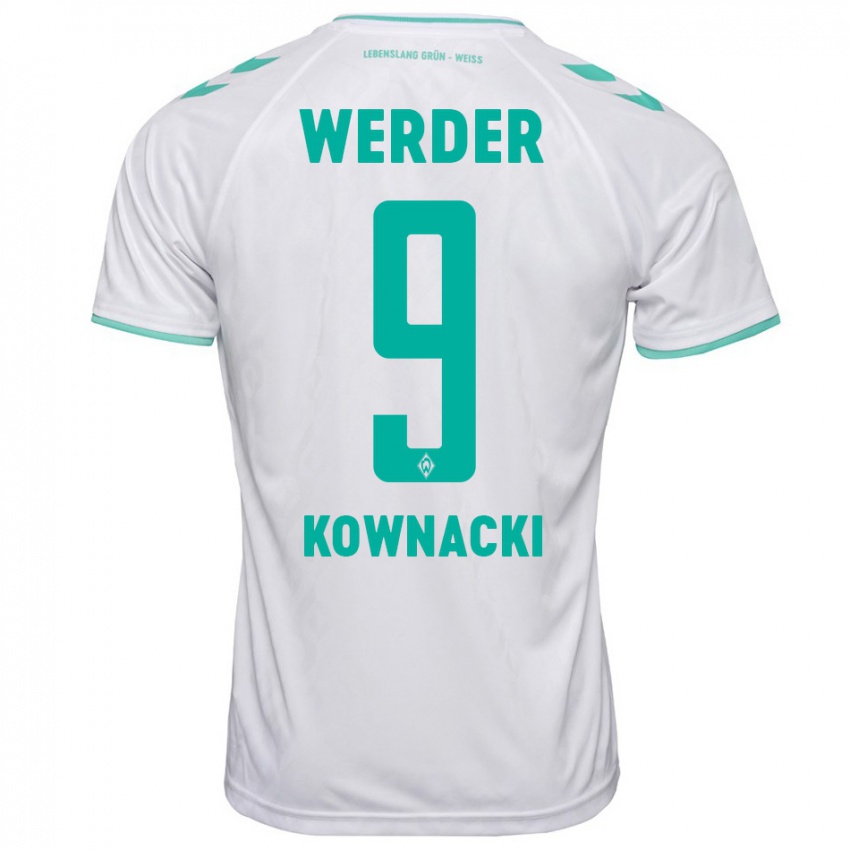 Herren Dawid Kownacki #9 Weiß Auswärtstrikot Trikot 2023/24 T-Shirt Österreich