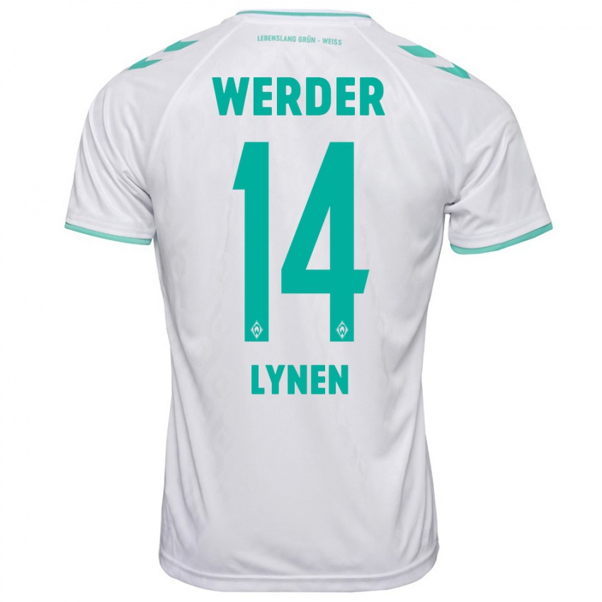 Herren Senne Lynen #14 Weiß Auswärtstrikot Trikot 2023/24 T-Shirt Österreich