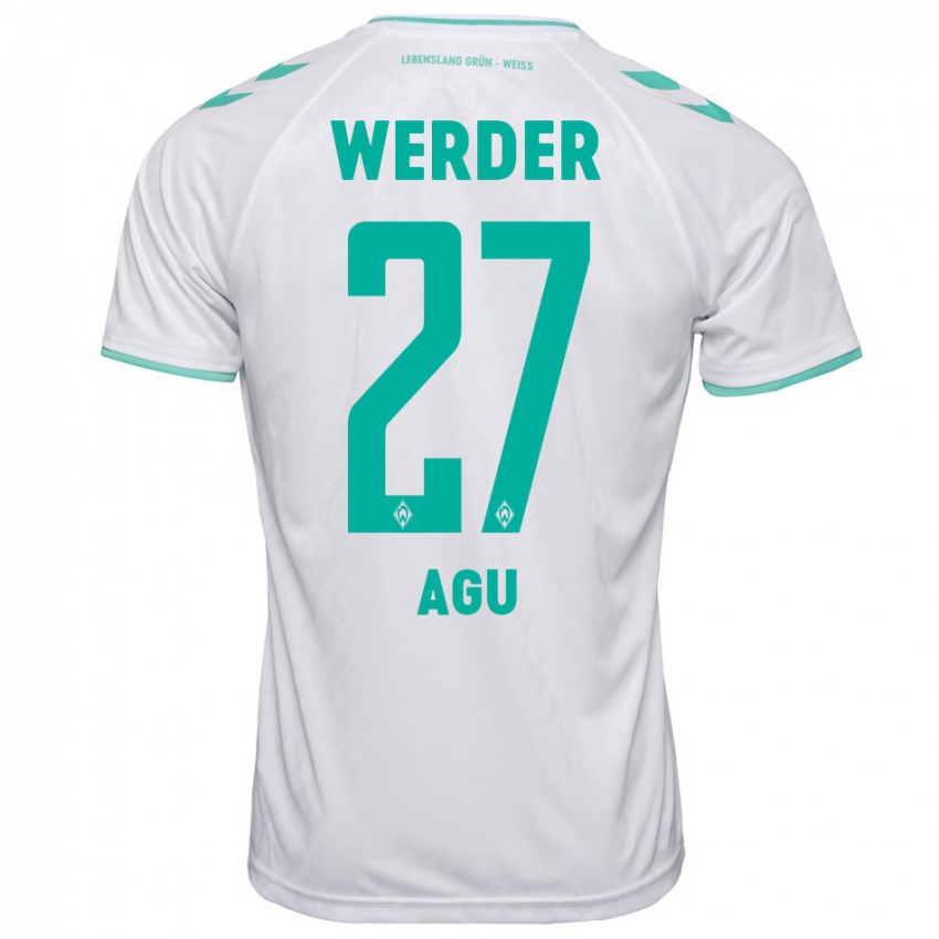 Herren Felix Agu #27 Weiß Auswärtstrikot Trikot 2023/24 T-Shirt Österreich