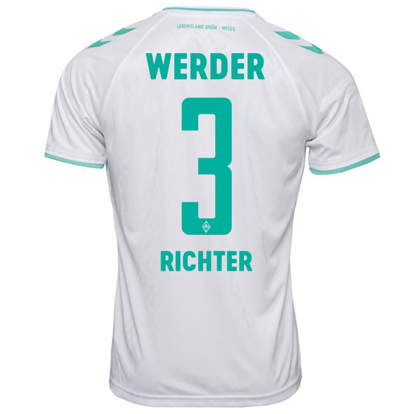 Herren Mathis Richter #3 Weiß Auswärtstrikot Trikot 2023/24 T-Shirt Österreich