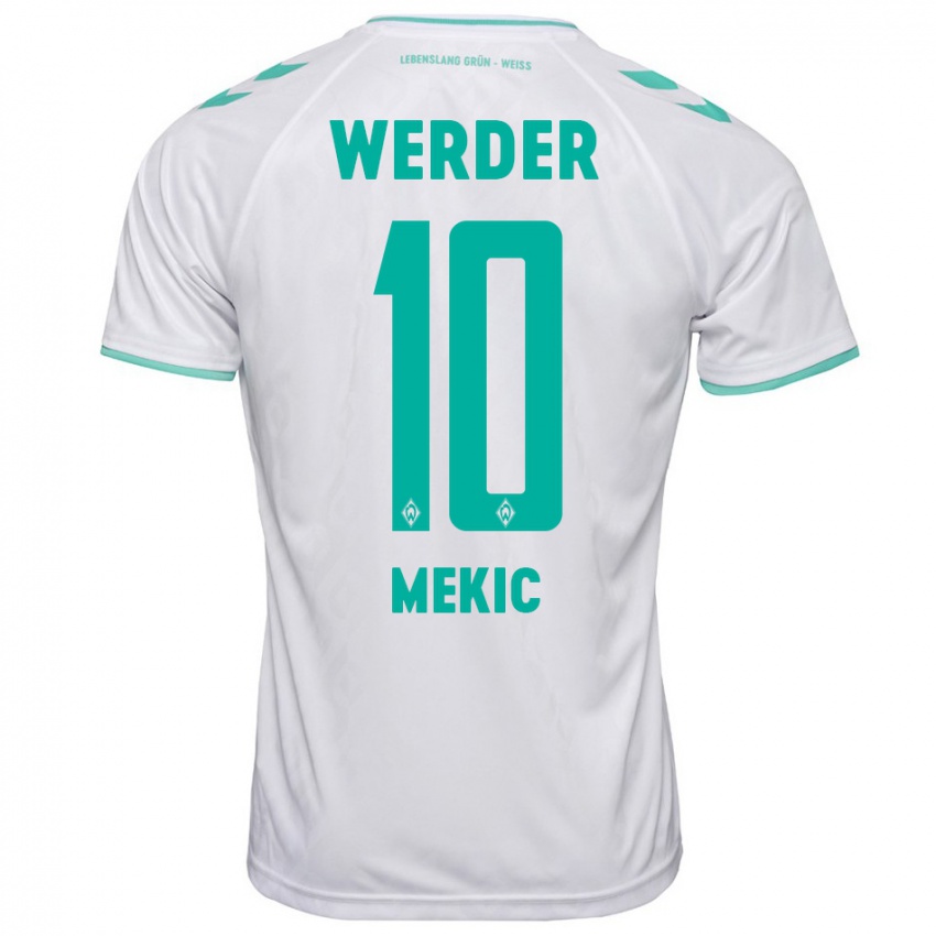 Herren Elmin Mekic #10 Weiß Auswärtstrikot Trikot 2023/24 T-Shirt Österreich