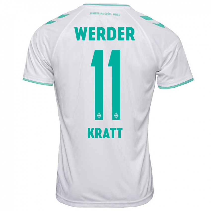 Herren Ronan Kratt #11 Weiß Auswärtstrikot Trikot 2023/24 T-Shirt Österreich