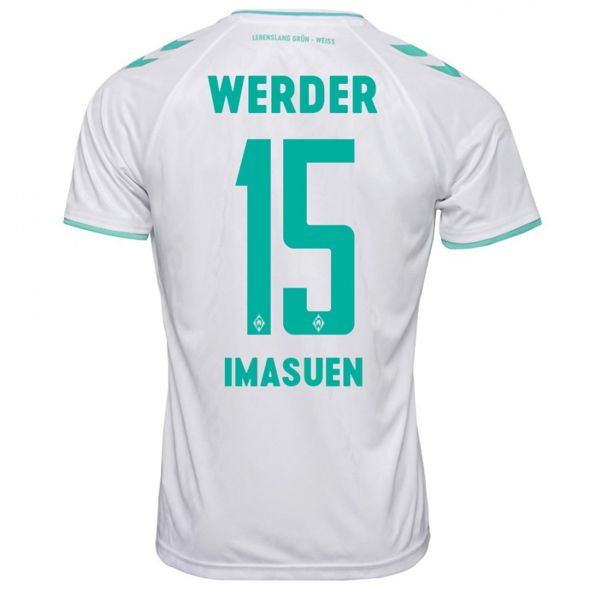 Herren Joel Imasuen #15 Weiß Auswärtstrikot Trikot 2023/24 T-Shirt Österreich