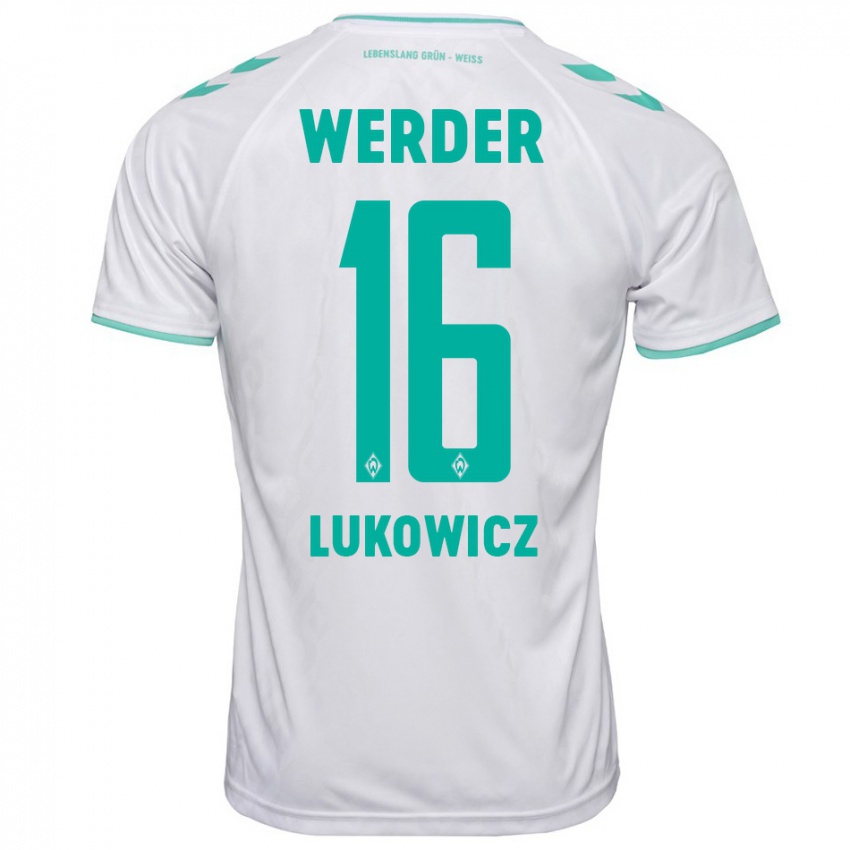 Herren Maik Lukowicz #16 Weiß Auswärtstrikot Trikot 2023/24 T-Shirt Österreich