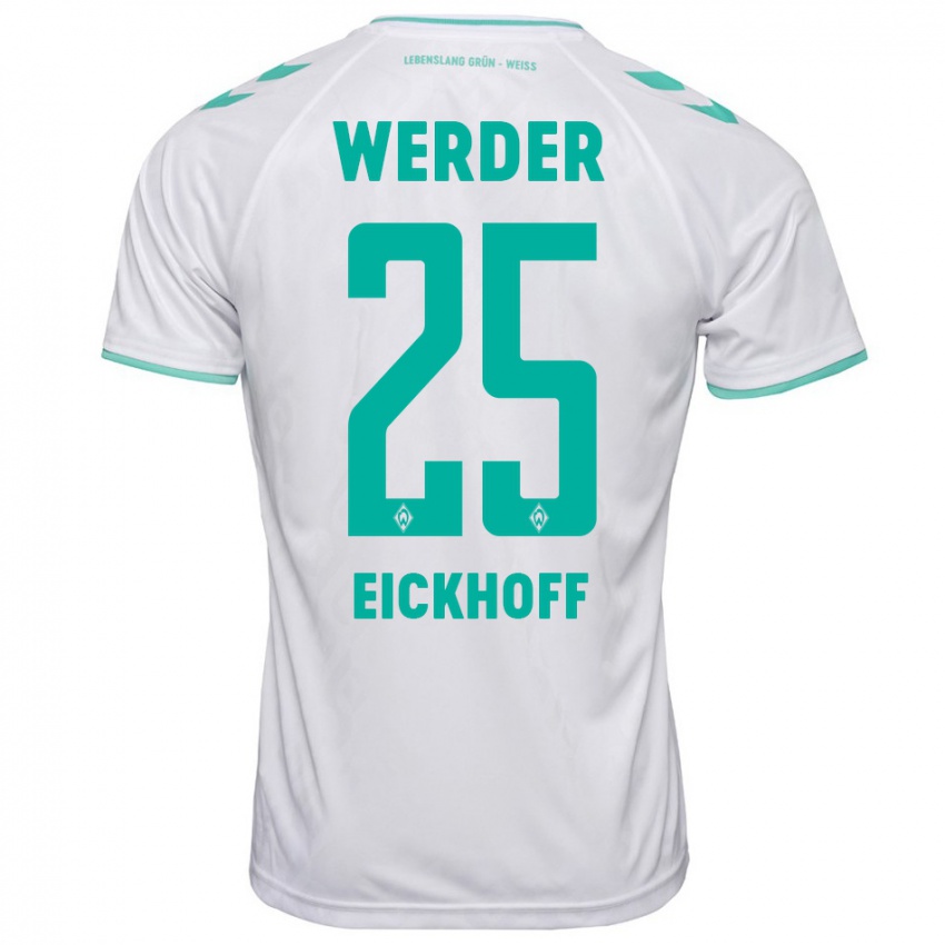 Herren Mika Eickhoff #25 Weiß Auswärtstrikot Trikot 2023/24 T-Shirt Österreich