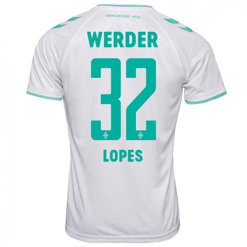 Herren Eugenio Lopes #32 Weiß Auswärtstrikot Trikot 2023/24 T-Shirt Österreich