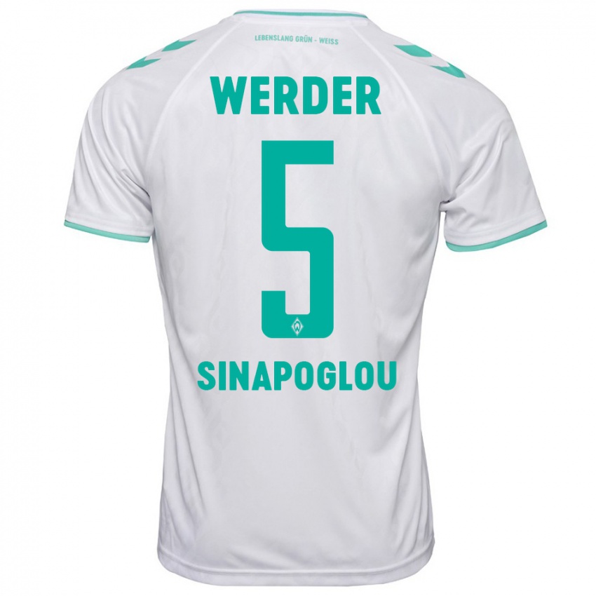 Herren Oguzcan Sinapoglou #5 Weiß Auswärtstrikot Trikot 2023/24 T-Shirt Österreich