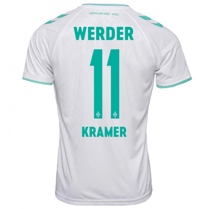 Herren Levi-Marinus Kramer #11 Weiß Auswärtstrikot Trikot 2023/24 T-Shirt Österreich