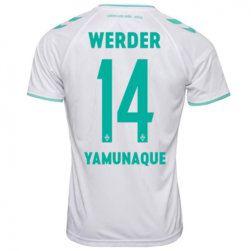 Herren Rafael Pascual Ramirez Yamunaque #14 Weiß Auswärtstrikot Trikot 2023/24 T-Shirt Österreich