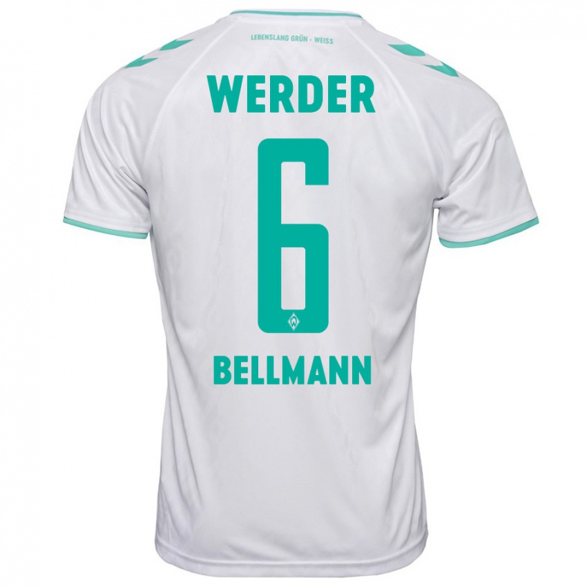 Herren Paul Bellmann #6 Weiß Auswärtstrikot Trikot 2023/24 T-Shirt Österreich