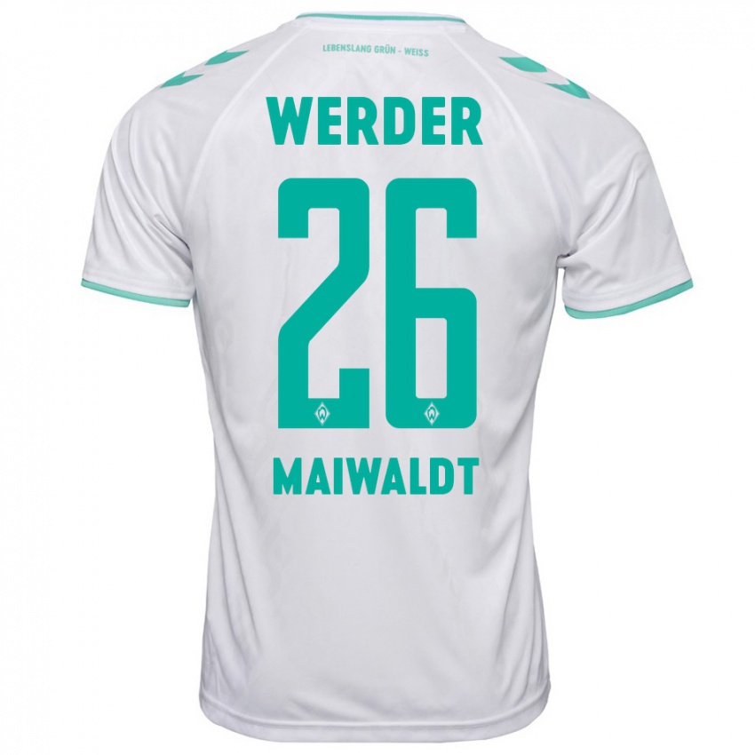 Herren Julius Maiwaldt #26 Weiß Auswärtstrikot Trikot 2023/24 T-Shirt Österreich