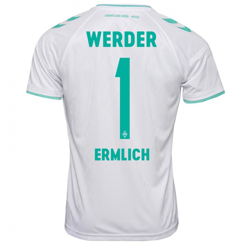 Herren Kjell Ermlich #1 Weiß Auswärtstrikot Trikot 2023/24 T-Shirt Österreich