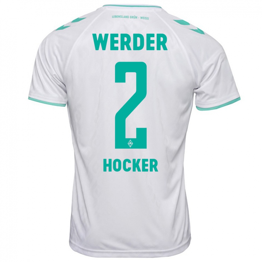 Herren Luca Höcker #2 Weiß Auswärtstrikot Trikot 2023/24 T-Shirt Österreich