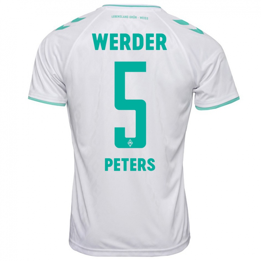 Herren Joshua Peters #5 Weiß Auswärtstrikot Trikot 2023/24 T-Shirt Österreich