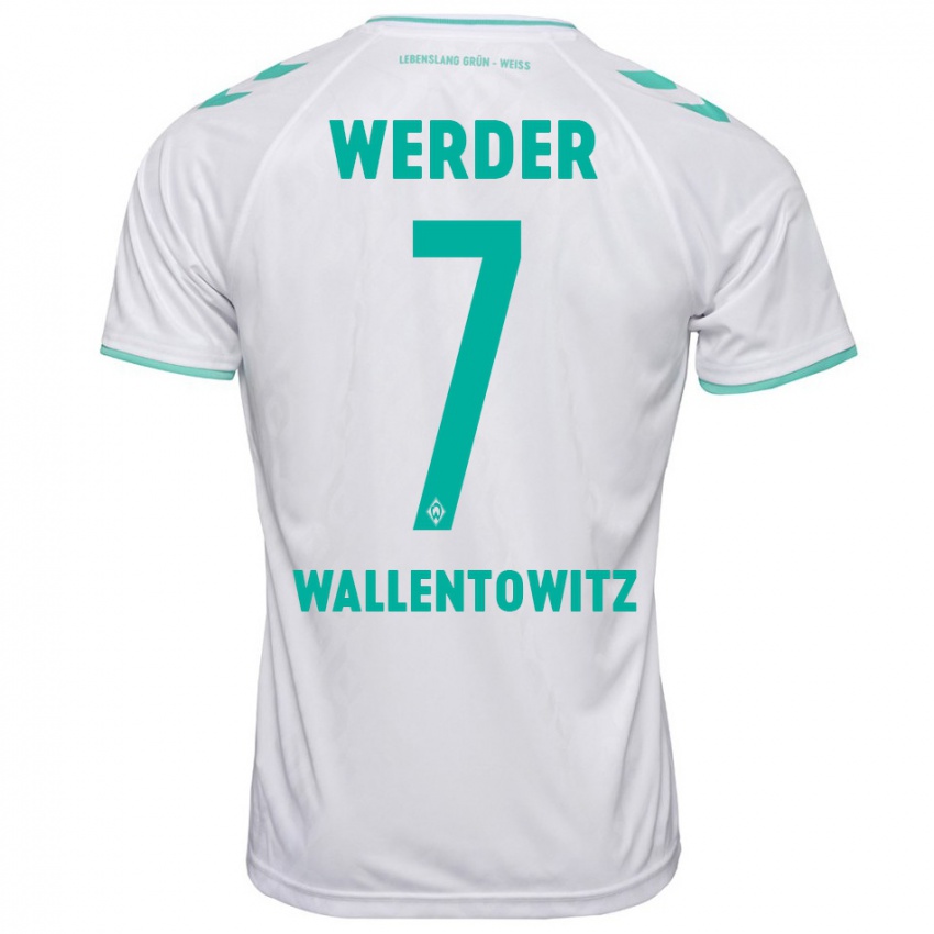 Herren Mika Wallentowitz #7 Weiß Auswärtstrikot Trikot 2023/24 T-Shirt Österreich