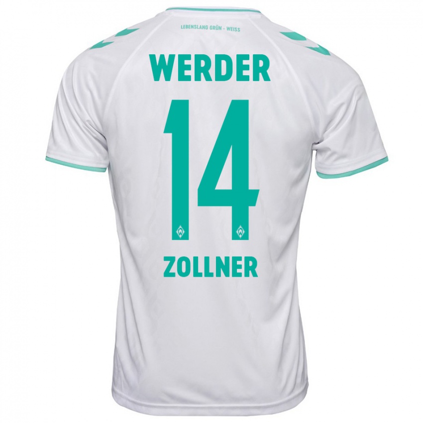 Herren Adrian Zollner #14 Weiß Auswärtstrikot Trikot 2023/24 T-Shirt Österreich