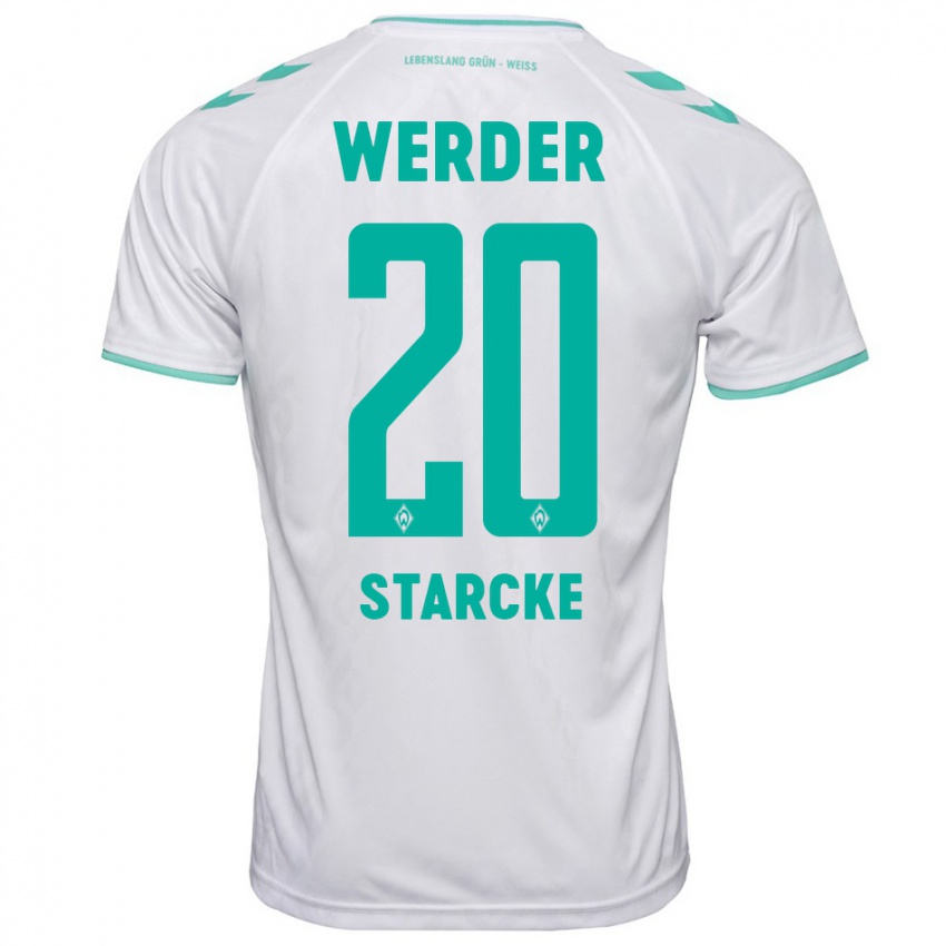 Herren Bennet Starcke #20 Weiß Auswärtstrikot Trikot 2023/24 T-Shirt Österreich