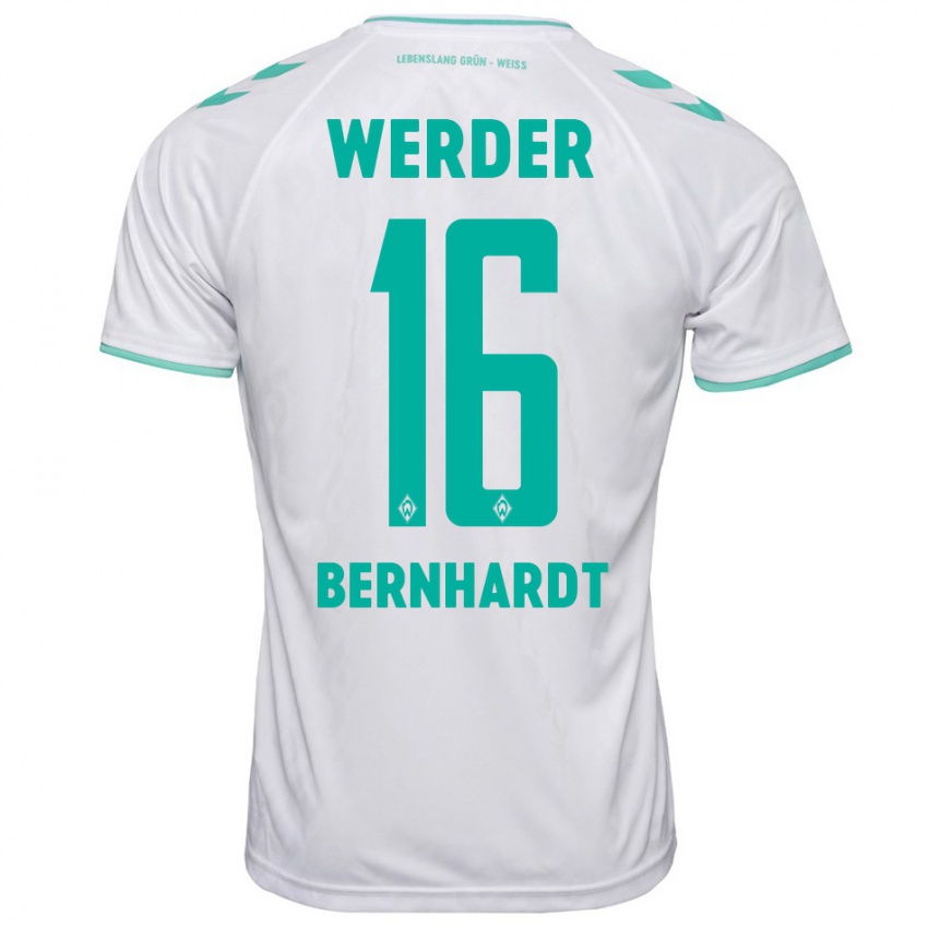 Herren Emilie Bernhardt #16 Weiß Auswärtstrikot Trikot 2023/24 T-Shirt Österreich