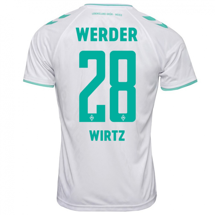 Herren Juliane Wirtz #28 Weiß Auswärtstrikot Trikot 2023/24 T-Shirt Österreich