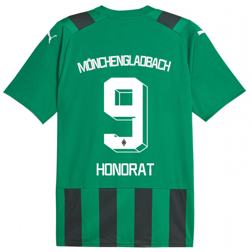 Herren Franck Honorat #9 Schwarz Grün Auswärtstrikot Trikot 2023/24 T-Shirt Österreich