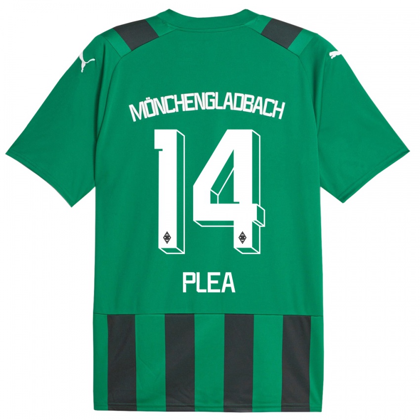 Herren Alassane Plea #14 Schwarz Grün Auswärtstrikot Trikot 2023/24 T-Shirt Österreich