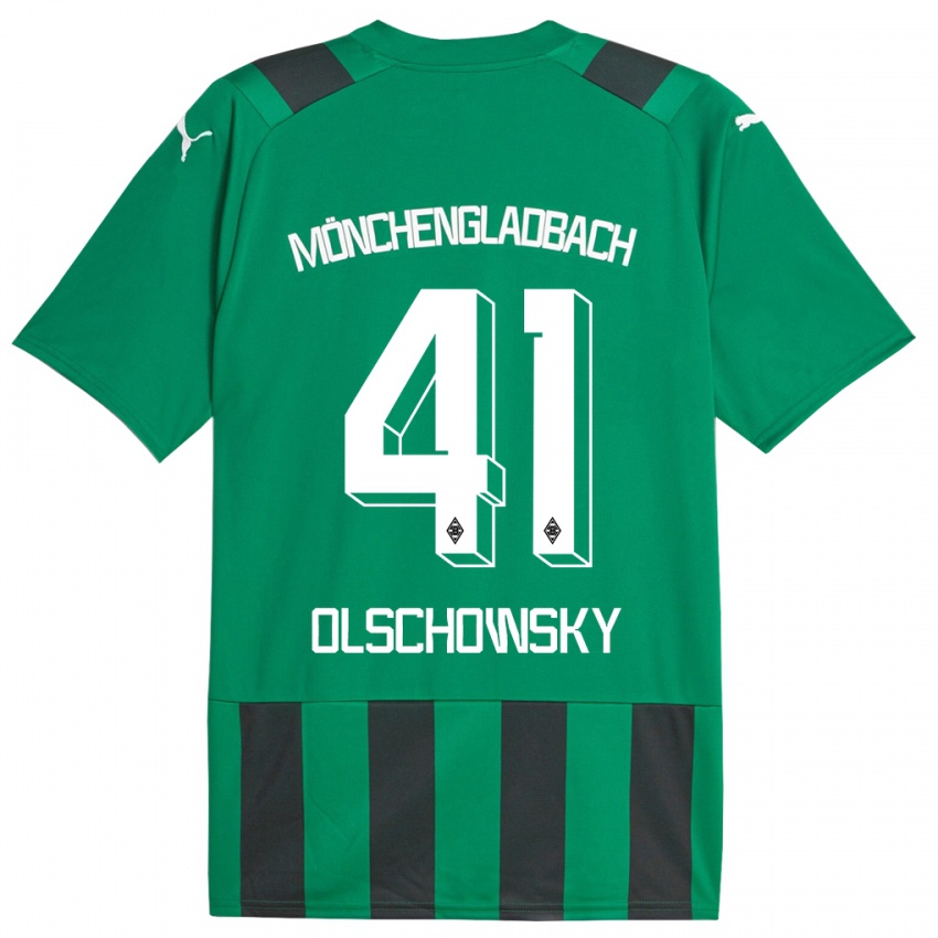 Herren Jan Olschowsky #41 Schwarz Grün Auswärtstrikot Trikot 2023/24 T-Shirt Österreich