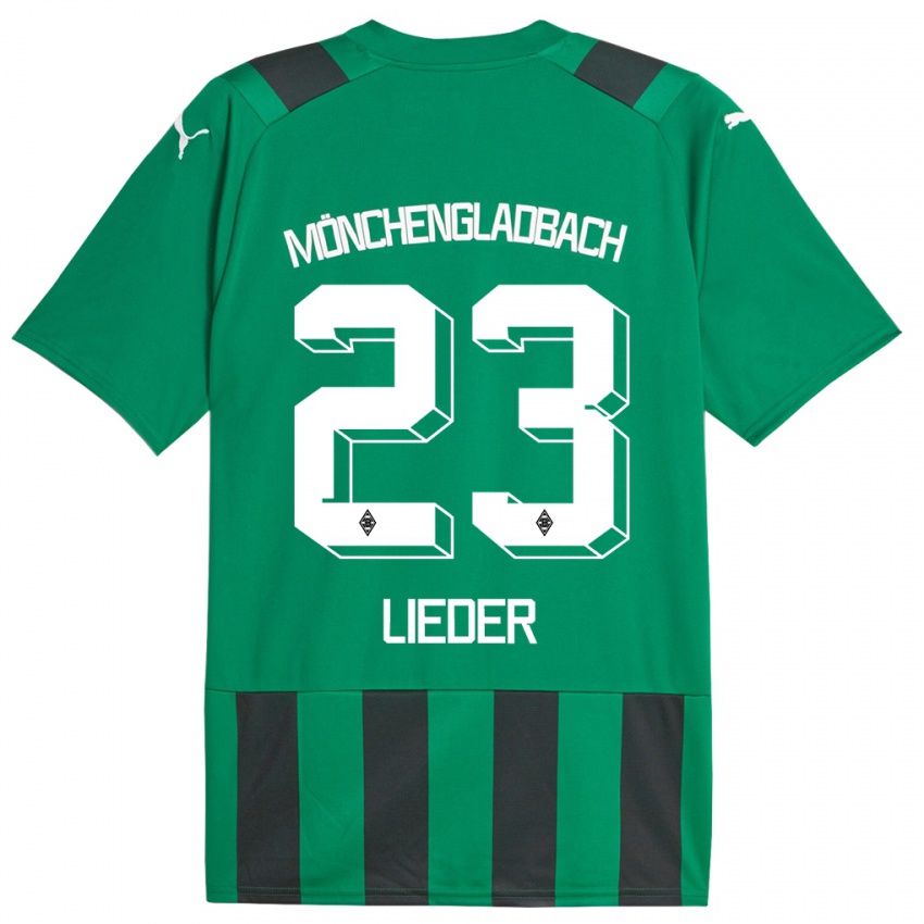 Herren Michel Lieder #23 Schwarz Grün Auswärtstrikot Trikot 2023/24 T-Shirt Österreich