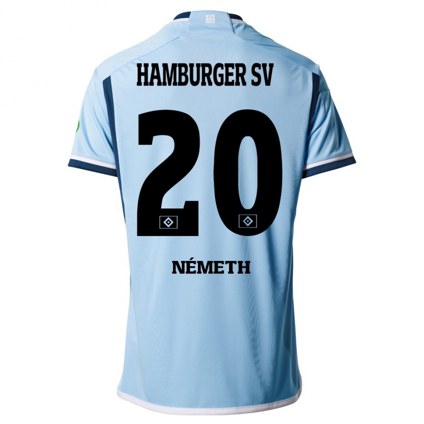 Herren András Németh #20 Blau Auswärtstrikot Trikot 2023/24 T-Shirt Österreich