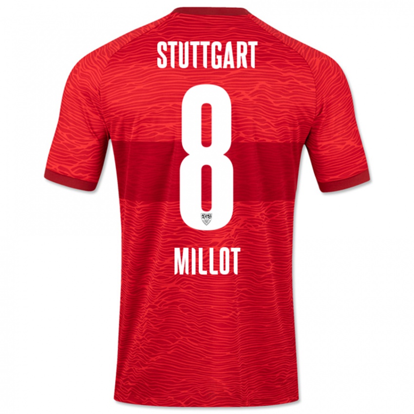 Herren Enzo Millot #8 Rot Auswärtstrikot Trikot 2023/24 T-Shirt Österreich
