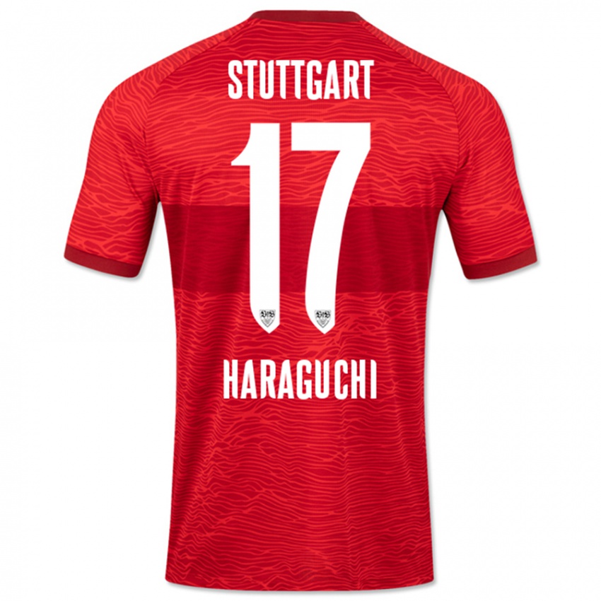 Herren Genki Haraguchi #17 Rot Auswärtstrikot Trikot 2023/24 T-Shirt Österreich