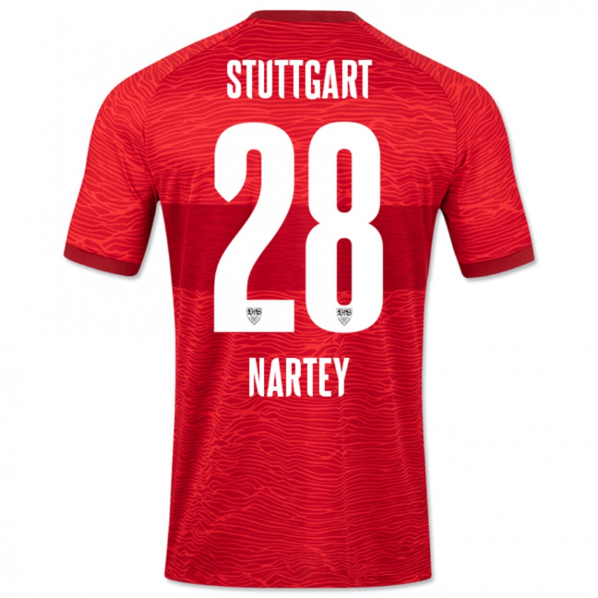 Herren Nikolas Nartey #28 Rot Auswärtstrikot Trikot 2023/24 T-Shirt Österreich