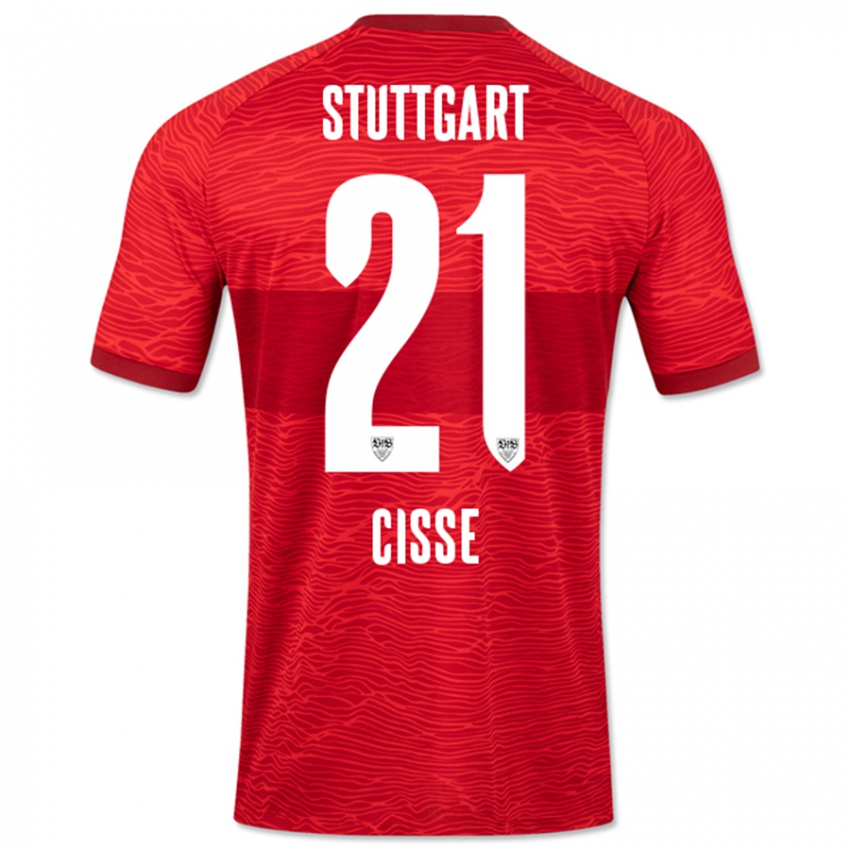 Herren Moussa Cissé #21 Rot Auswärtstrikot Trikot 2023/24 T-Shirt Österreich