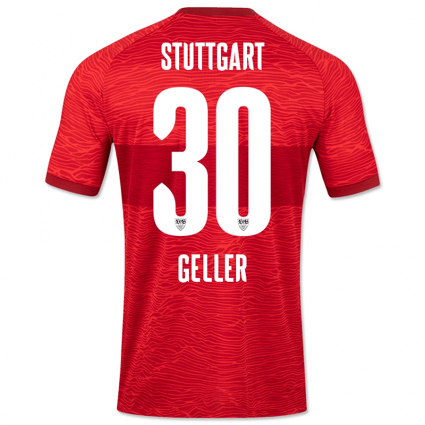 Herren Robert Geller #30 Rot Auswärtstrikot Trikot 2023/24 T-Shirt Österreich