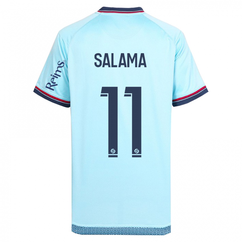 Herren Amine Salama #11 Himmelblau Auswärtstrikot Trikot 2023/24 T-Shirt Österreich