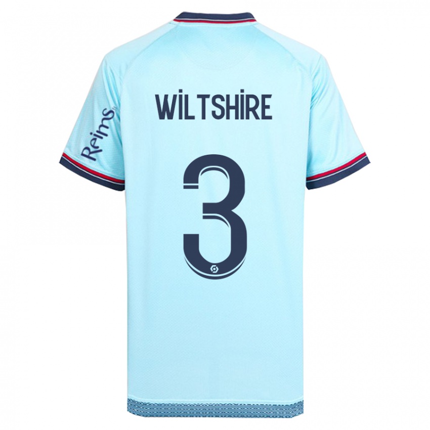 Herren Tiernny Wiltshire #3 Himmelblau Auswärtstrikot Trikot 2023/24 T-Shirt Österreich