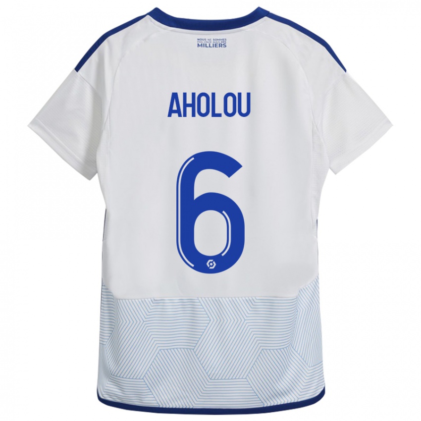 Herren Jean-Eudes Aholou #6 Weiß Auswärtstrikot Trikot 2023/24 T-Shirt Österreich