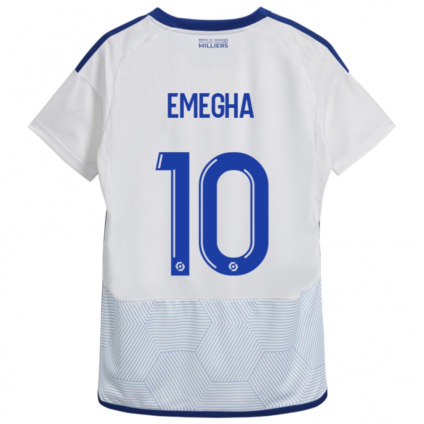 Herren Emanuel Emegha #10 Weiß Auswärtstrikot Trikot 2023/24 T-Shirt Österreich