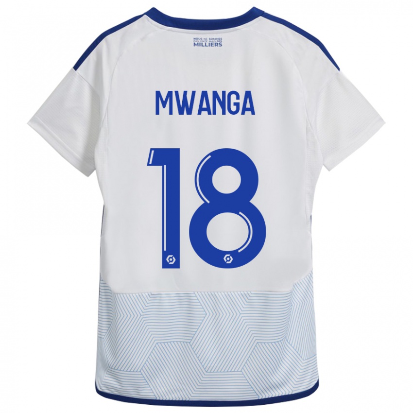 Herren Junior Mwanga #18 Weiß Auswärtstrikot Trikot 2023/24 T-Shirt Österreich