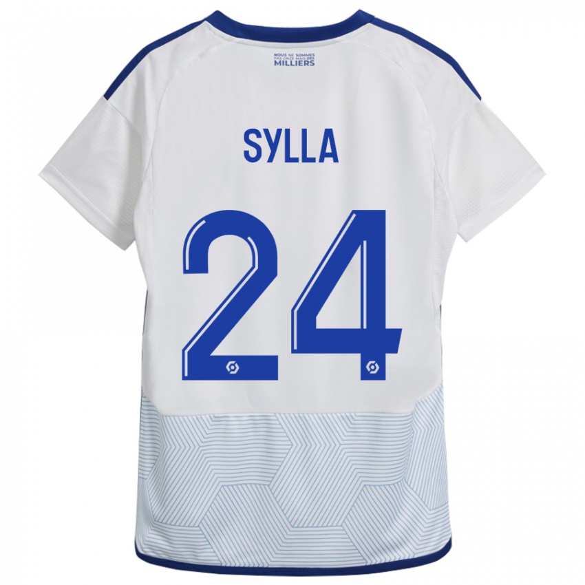 Herren Abakar Sylla #24 Weiß Auswärtstrikot Trikot 2023/24 T-Shirt Österreich