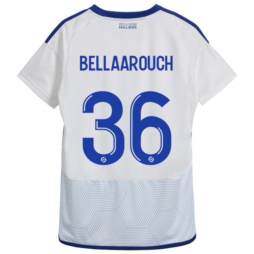 Herren Alaa Bellaarouch #36 Weiß Auswärtstrikot Trikot 2023/24 T-Shirt Österreich