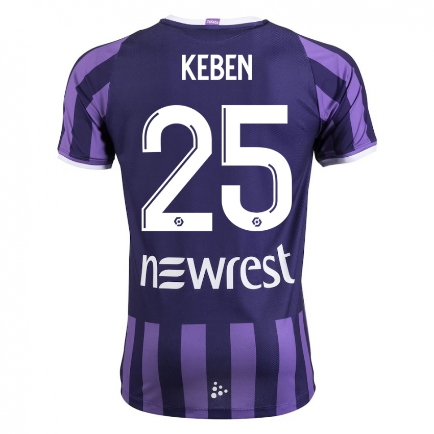 Herren Kévin Keben #25 Lila Auswärtstrikot Trikot 2023/24 T-Shirt Österreich