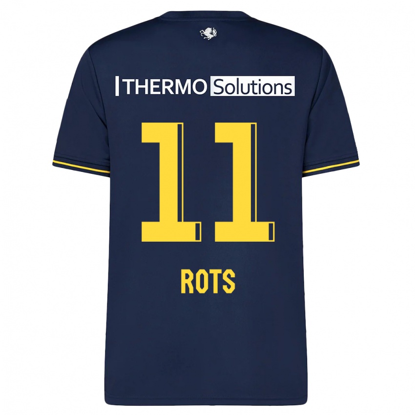 Herren Daan Rots #11 Marine Auswärtstrikot Trikot 2023/24 T-Shirt Österreich