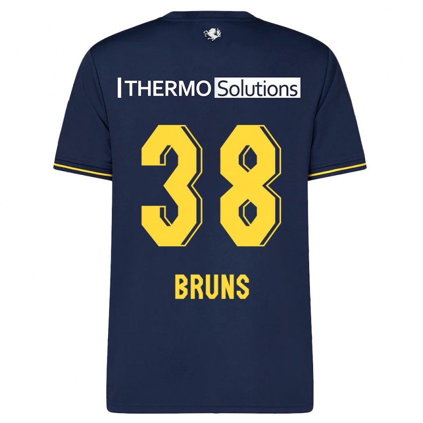 Herren Max Bruns #38 Marine Auswärtstrikot Trikot 2023/24 T-Shirt Österreich