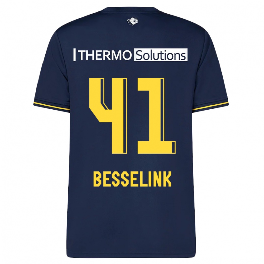 Herren Gijs Besselink #41 Marine Auswärtstrikot Trikot 2023/24 T-Shirt Österreich