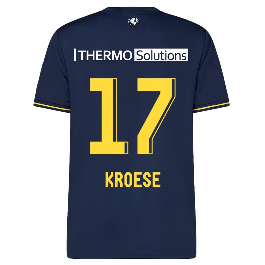 Herren Fieke Kroese #17 Marine Auswärtstrikot Trikot 2023/24 T-Shirt Österreich