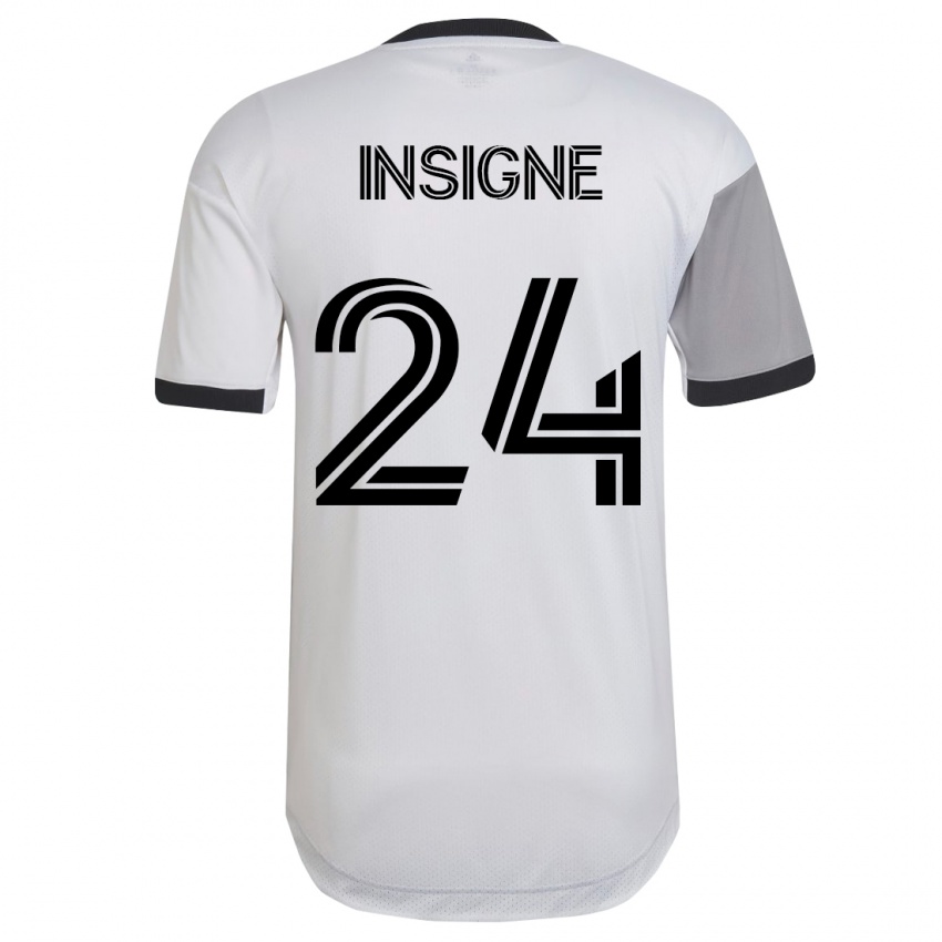 Herren Lorenzo Insigne #24 Weiß Auswärtstrikot Trikot 2023/24 T-Shirt Österreich